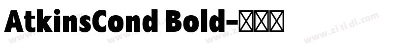 AtkinsCond Bold字体转换 AtkinsCond Bold字体转换